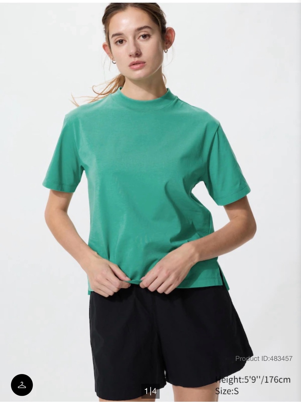 UNIQLO Women's AIRism Cotton T-Shirt Short-Sleeve Top